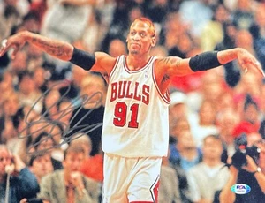 Dennis Rodman Signed 11x14 Photo Chicago Bulls NBA PSA AI83792 - Picture 1 of 2