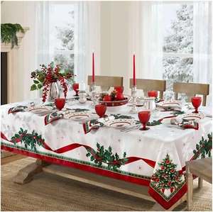 Villeroy & Boch Toy'S Delight Christmas Wrinkle Resistant Fabric Tablecloth, Hol - Picture 1 of 12