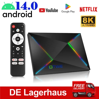 2025 Android14.0 Smart TV BOX WIFI6 128/64/32 GB Lettore multimediale di rete Octa Core - Immagine 1 di 4