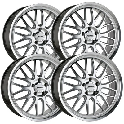 (Set of 4) Petrol P4C 18x8 5x4.5" +40mm Silver Wheels Rims 18" Inch - Image 1 of 4