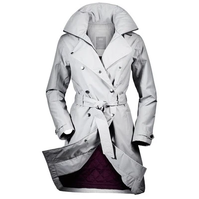 Calvin Klein Women's Double Breasted Belted Rain Jacket Coat Size XL Gray . - Image 1 of 4