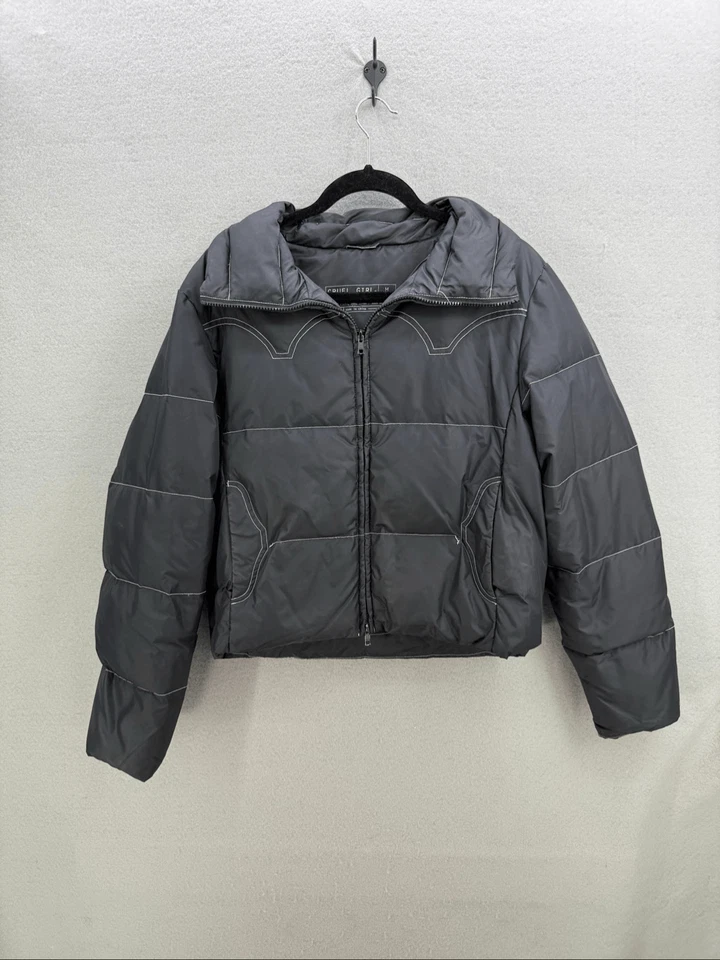 Chaqueta acolchada Cruel Girl para mujer negra con cremallera cuello falso relleno talla mediana Foto 1 de 4