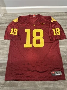 Vtg Nike USC Trojans Jersey #18 Jason Sehorn Football Sz L NCAA - Picture 1 of 8
