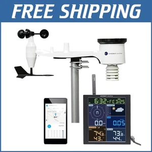 Real-Time WiFi Weather Station; Monitors Temp, Humidity, Wind for Smart Living - Picture 1 of 8