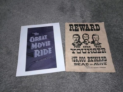 THE GREAT MOVIE RIDE WESTERN POSTER PROP DISNEY MGM STUDIOS - Image 1 of 4