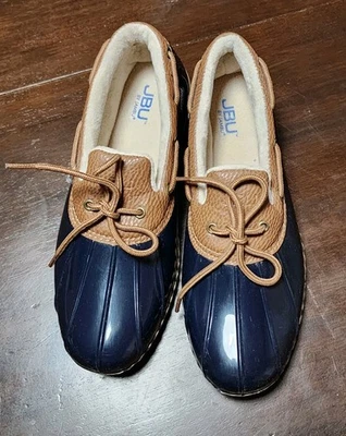 Zapatos impermeables para mujer JBU by Jambu 10 Woodbury zapatos de pato azul marrón Foto 1 de 4