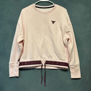 Under Armour Blood Sweat Respect Sweatshirt Project Rock Crop Top Performance - Picture 1 of 7