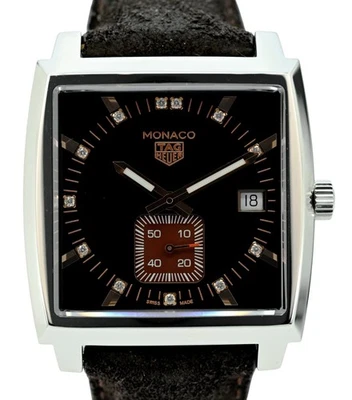 Tag Heuer 37mm Brown Monaco Diamond Limited Edition Kingsman Watch Ref: WAW131C! - Image 1 of 4