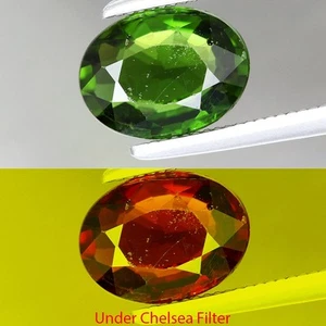 CERTIFICATE Incl.*1.14ct Oval Natural Green Chrome Tourmaline Tanzania, Africa - Picture 1 of 6