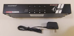 Monoprice 4-Port DVI Switcher DRM-1714F Share 4 source devices with 1 display - Picture 1 of 5