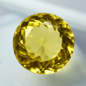 Round Cut Wonderful 15.15 Ct Natural Yellow Tourmaline Loose Gemstone CERTIFIED - Picture 1 of 7