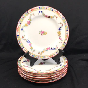 Lotto di 6 antichi piatti da pane Minton 'Minton Rose' #A4807, marchio Globe (~6,25") - Foto 1 di 16