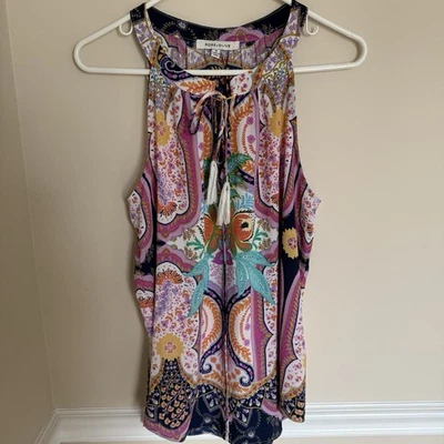 Роза + оливковый женщин опрятный яркий Summery пейсли цветочный бак размер средний - Изображение 1 из 4