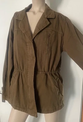 Übergangs-/ Herbst- Jacke, H&M, Gr. M, braun, Jeansstoff, Baumwolle - Bild 1 von 4
