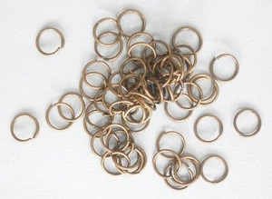100 antique gold coloured 10mm jump rings, findings for jewellery making crafts - Picture 1 of 1