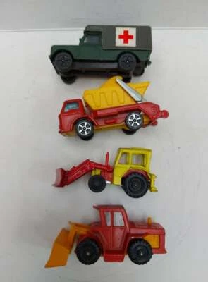 Lot of 4 Vintage Corgi Juniors land Rover, Ford D-1000, 3303 Tractor, Loader nic - Bild 1 von 4