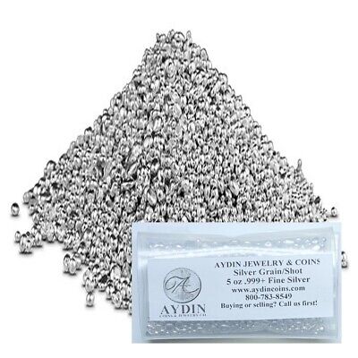 5 Oz Troy Ounces Silver Poured Shot .999+ Fine Silver - IN STOCK Free Shipping • 131.89$
