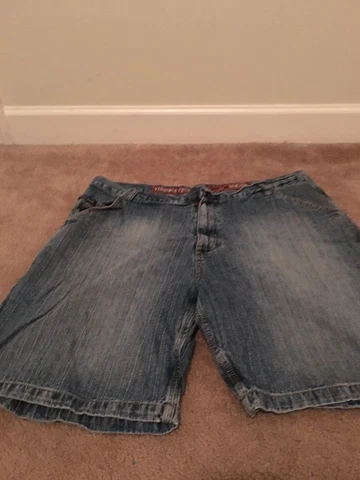 Virginia Tech Hokies Men's Big & Tall Denim Jean Shorts Blue Size 42 Cover
