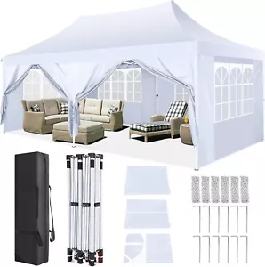 10'x20' Pop up Canopy Heavy Duty Party Tent Outdoor Waterproof Commercial Gazebo - Picture 1 of 8