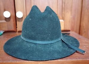 Vintage Black Western Express Cowboy Hat - 100% Wool, Made in USA - Size Small