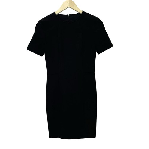 Abito Alexander Wang 0 nero tubino mini manica corta elasticizzato donna LEGGI