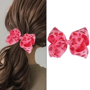 Valentine Hair Bows for Girls Red Bow Hair Clips Red Heart Hair Barrettes for... - Picture 1 of 6