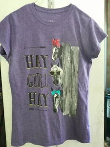 Girls Size Medium Lost Creek Outfitters Hay Girl Hay Purple Nice Condition - Picture 1 of 5