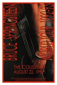 Bruce Springsteen 1992 Cleveland Coliseum Concert Poster 11 X 17 Framed - Picture 1 of 2