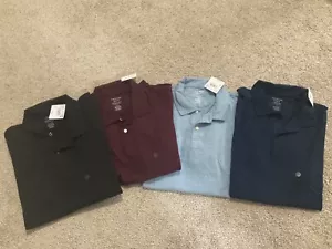 NWT American Eagle Slub Polo Tee Short Sleeve 4 Colors M,L, or XL - Picture 1 of 7