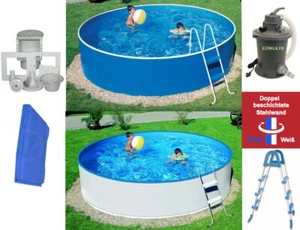 Pool Schwimmbecken Swimmingpool 3,60 x 0,90m mit Sandfilter Leiter Komplettset - Bild 1 von 7