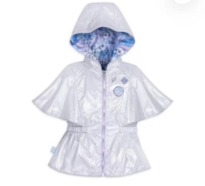 Disney Store Frozen Hooded Jacket Size 7 / 8 Elsa Ana Coat - Picture 1 of 4