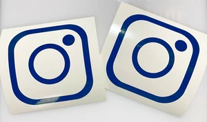 INSTAGRAM DECAL STICKER 3M SELF ADHESIVE BLUE SET OF 2 - Picture 1 of 1