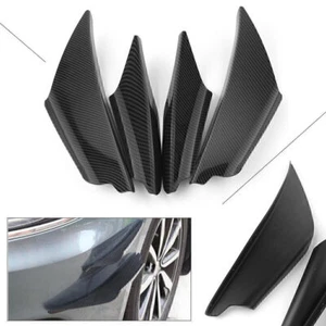 2x Front Stoßstange Canards Splitter Flossen Karosserie Spoiler Auto Kohlefaser Universal - Bild 1 von 12