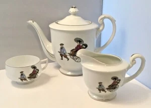 Vintage Antique Japan Fine Bone China Hakusan Tea Pot with Lid Creamer 1 cup - Picture 1 of 12