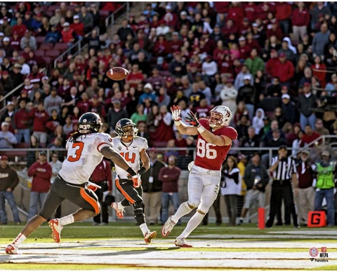 Zach Ertz Stanford Cardinal Unsigned Touchdown Catch Photograph Cover