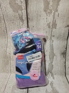 Hanes Girls' 4pk Hipster Period Underwear - Multicolor- Size 14-OPEN BOX - Picture 1 of 3