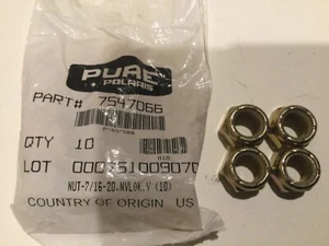 Qty 8 Nut-7/16-20 Nylok 7547066 PO-16 Scrambler Sportsman Trail Blazer Ranger - Picture 1 of 2