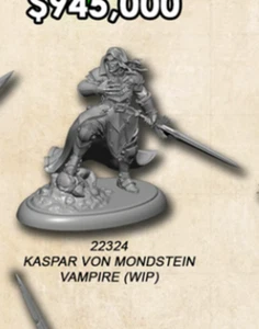 Sullenhall 22324 Kaspar von Mondstein, Vampire Bones 6 Reaper Miniatures fantasy - Picture 1 of 1