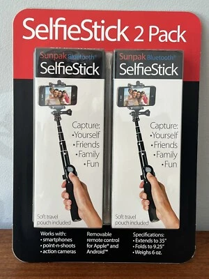 Sunpak Selfie Stick Bluetooth for GoPro or Phone 2-Pack #4244 - Image 1 of 4