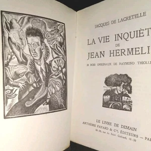 Lacretelle La vie inquiète de Jean Hermelin 28 Gravures Bois Raymond Thiollièr - Picture 1 of 17