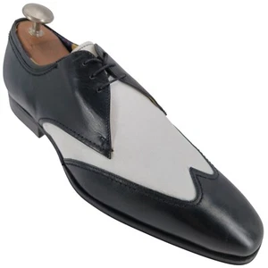 New Old Stock Florsheim Imperial Black White Wingtip Spectators 10D Dress Shoes - Picture 1 of 11