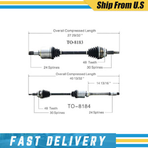 For Toyota Sienna FWD 2004-2009 Pair of Front CV Axle Shaft Assies Set _XJ