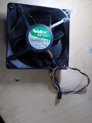 NIDEC BETAV TA450DC Fan 12V DC  / 1.40A SIZE: 120MM SPEED 3250RPM 112CFM - Image 1 of 4