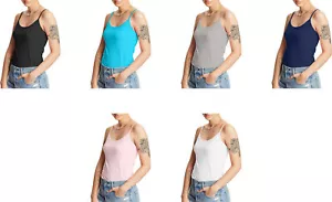 Hanes Women's Stretch Cotton Cami With Built-In Shelf Bra - Picture 1 of 20