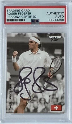 2003 NETPRO ELITE #S2 ROGER FEDERER SIGNED ROOKIE PSA DNA COA AUTOGRAPH RC HOF - Image 1 of 2