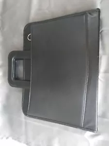 Planner Portfolio Organizer schwarz Kunstleder 3 Ringe Griffe 14 x 11 - Bild 1 von 20