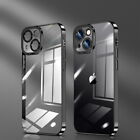 For iPhone 15 14 13 Pro Max 12 11 XS XR Shockproof Plating Clear TPU Case Cover