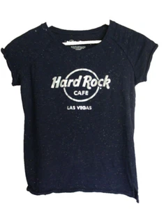 Hard Rock Cafe Las Vegas Black/Metallic Gold Women's Tee Shirt - S - Picture 1 of 3