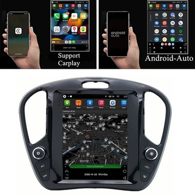 Rádio estéreo vertical 9,7 pol. 4+64 GB unidade principal GPS para Nissan Juke 2010-18 Android - Imagem 1 de 4