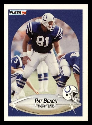 Pat Beach 1990 Fleer #227 Indianapolis Colts FOOTBALL *223 - Image 1 of 2
